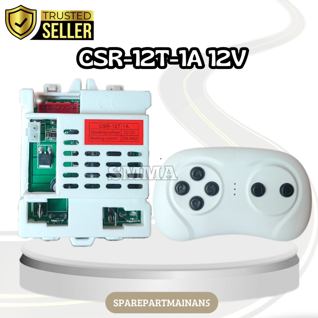 SMA || Receiver + Remot Control Modul CSR-12T-1BA 12Volt Mobil Mainan Aki Anak