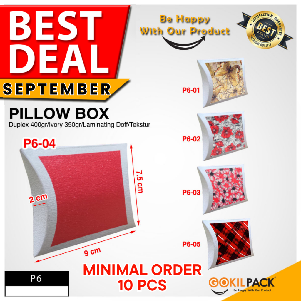 

Pillow Box - Gift Box Anak - Kotak Souvenir Kado Ulang Tahun Anak - P6
