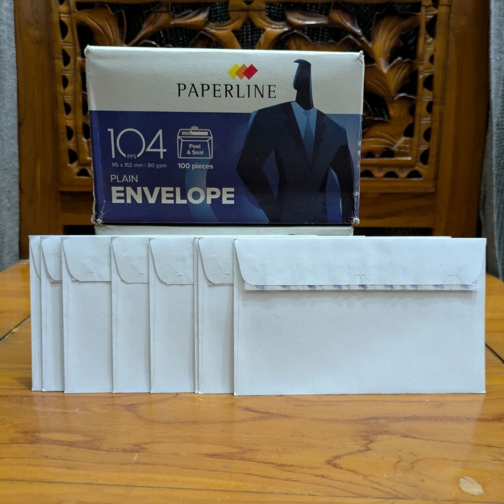 

PAPERLINE Amplop Putih Ukuran Kecil 104 PPS Seal Pengaman/Amplop Uang Ukuran 9.5cmX15.5Cm