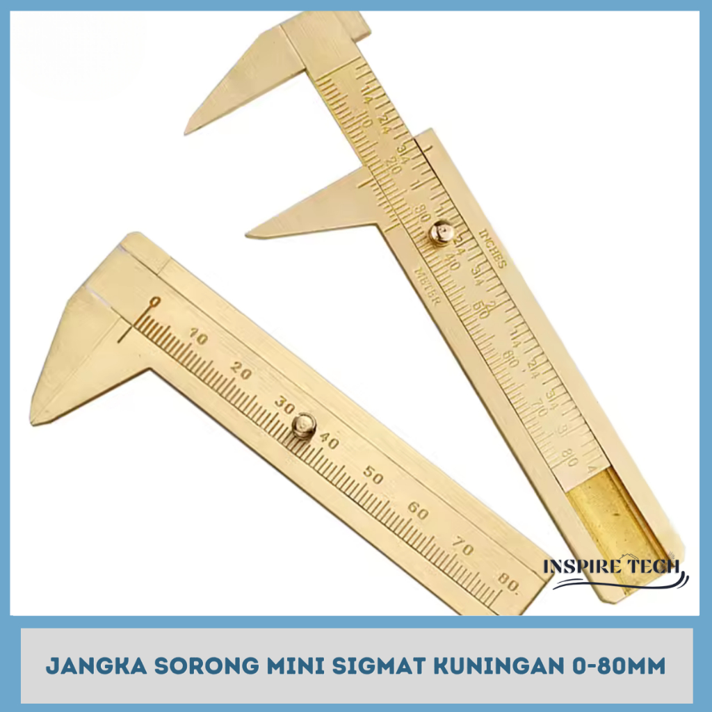 

Jangka Sorong Mini Sigmat Kuningan 0-80mm / Portable Brass Vernier Caliper Alat Ukur Presisi Measuring Tool