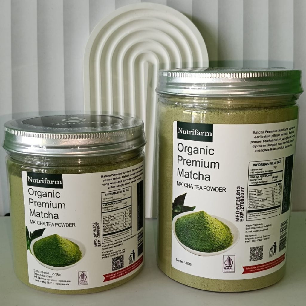 

Matcha Powder 270 gram/440 gram Nutrifarm Minuman Matcha Bubuk Original Premium