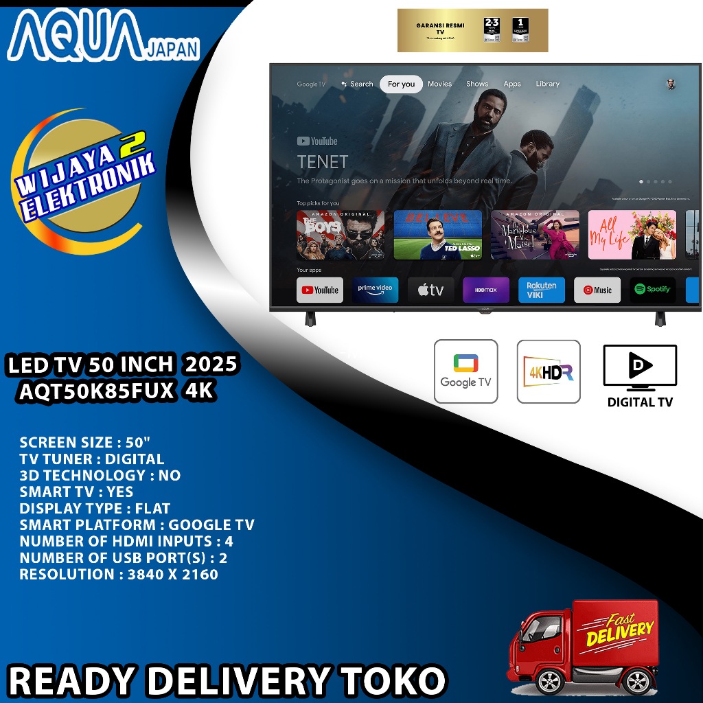 AQUA 50K85FUX- TV LED AQUA 50K85 4K GOOGLE TV 50 INCH 2025 Series