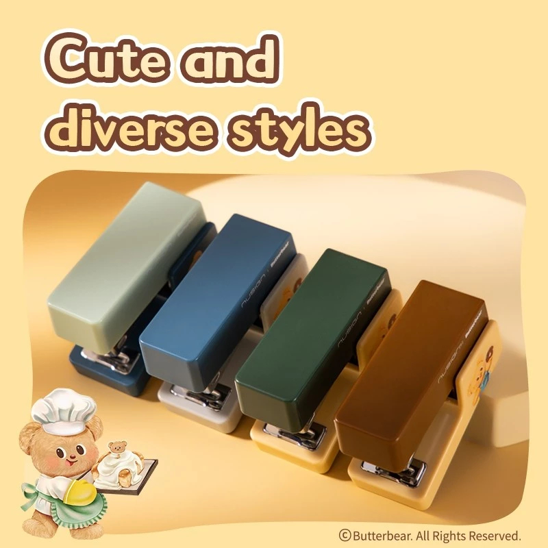 

DELI Nusign 12 Mini Stapler Set 24/6 & 26/6 Brown NS083 Butterbear