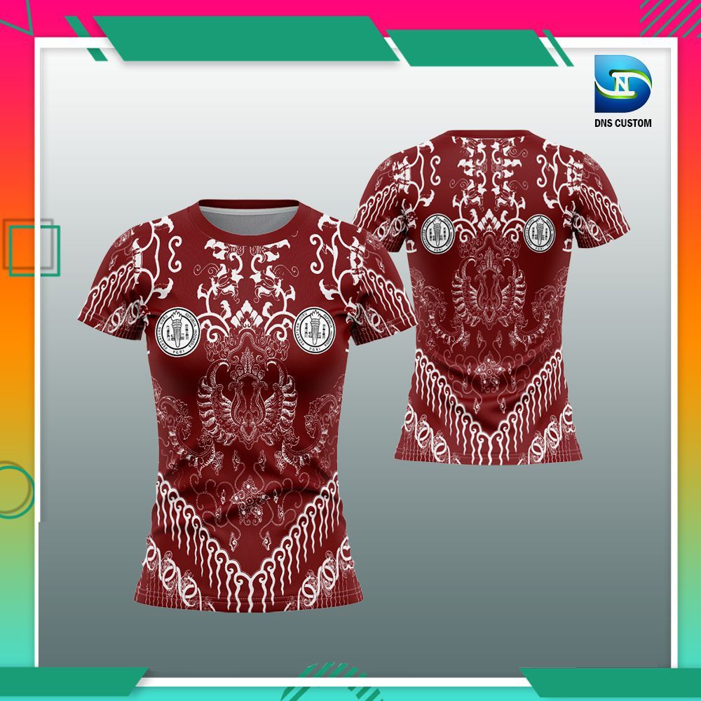 Baju PGRI Wanita / Kaos PGRI Olahraga Guru / Batik PGRI Fullprinting