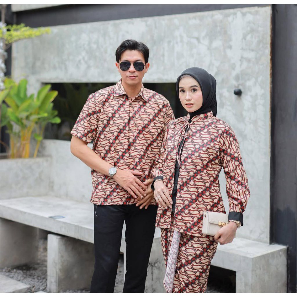 Benang Raja Batik Couple Pria Wanita Katun Parang Wajik