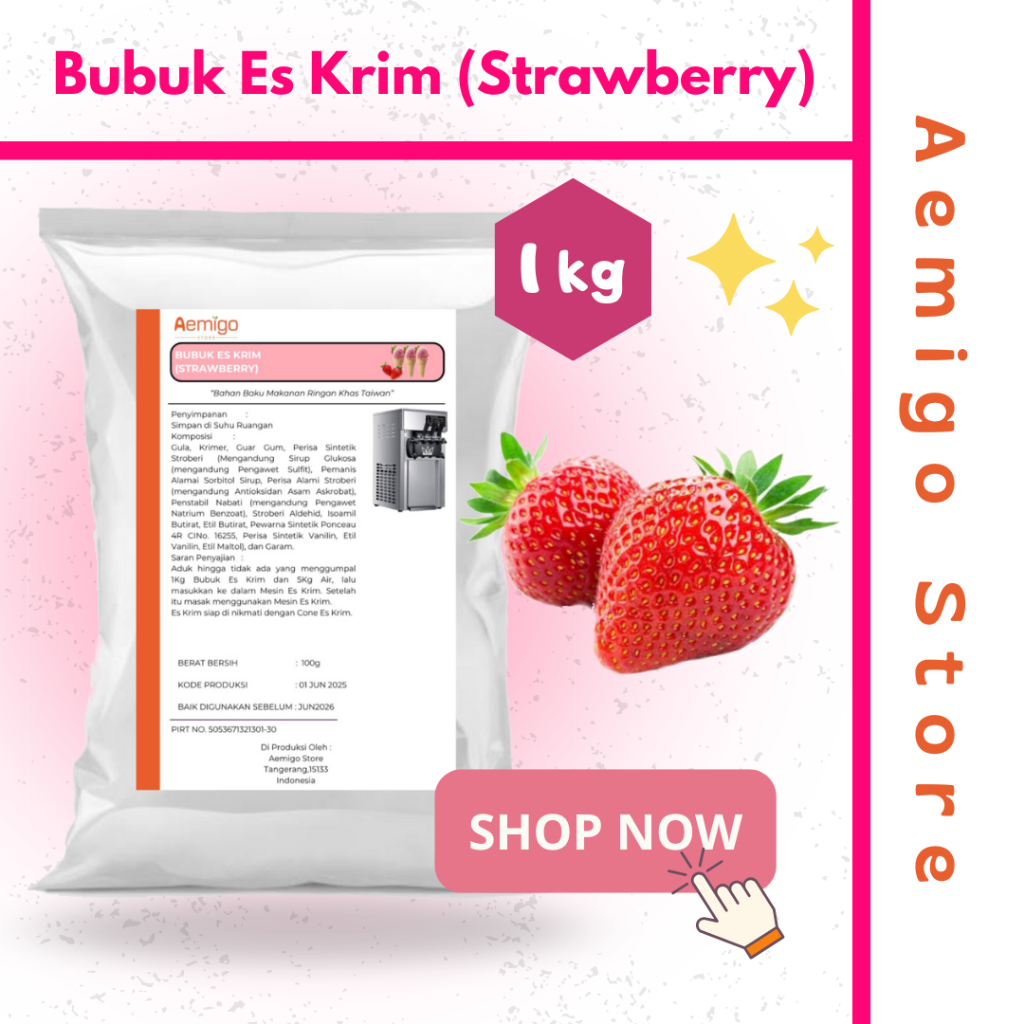 

BUBUK ES KRIM ( STRAWBERRY)
