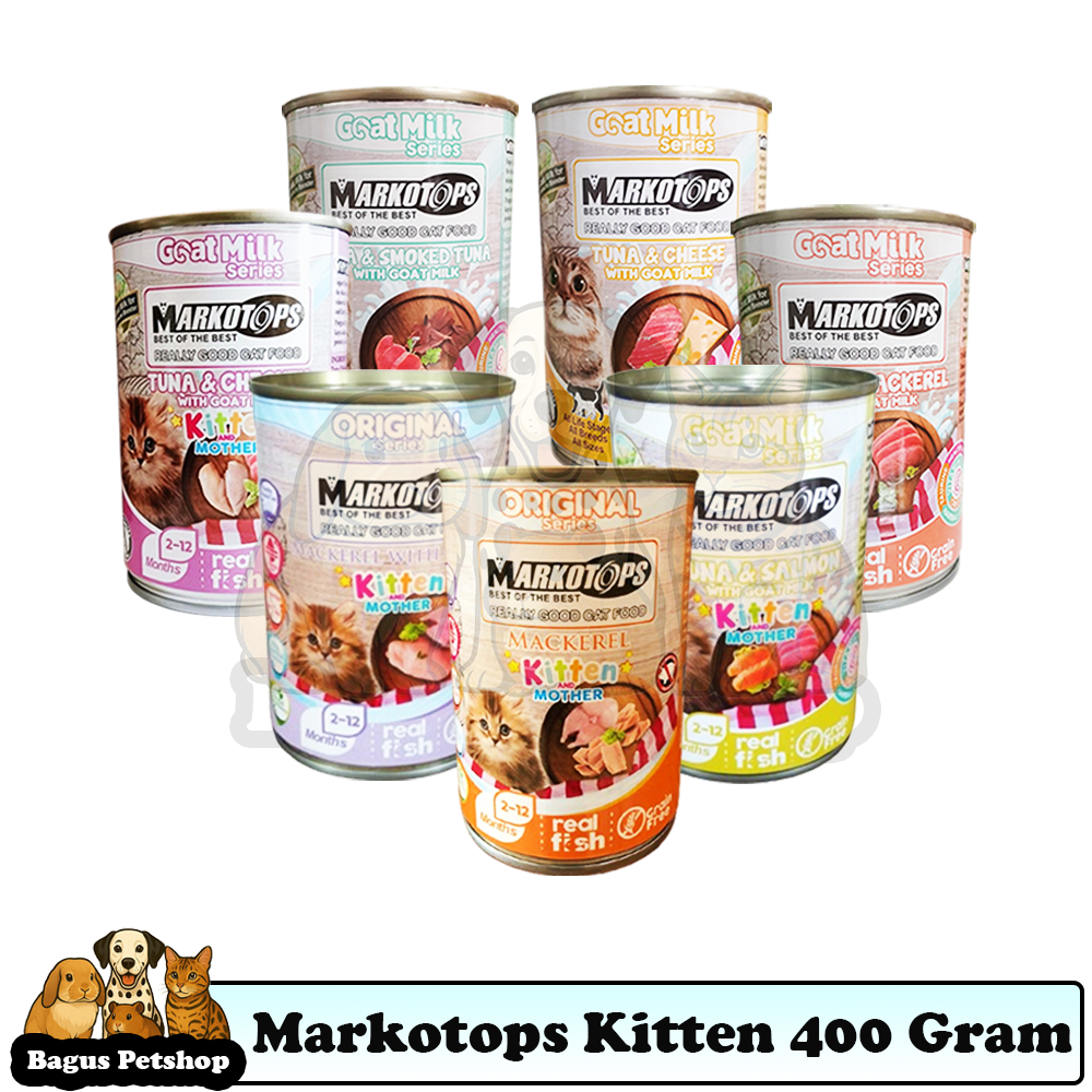 Markotops kaleng KITTEN 400 gr/Makanan Anak Kucing Basah Kaleng Markotops Wet Food 400 Gram