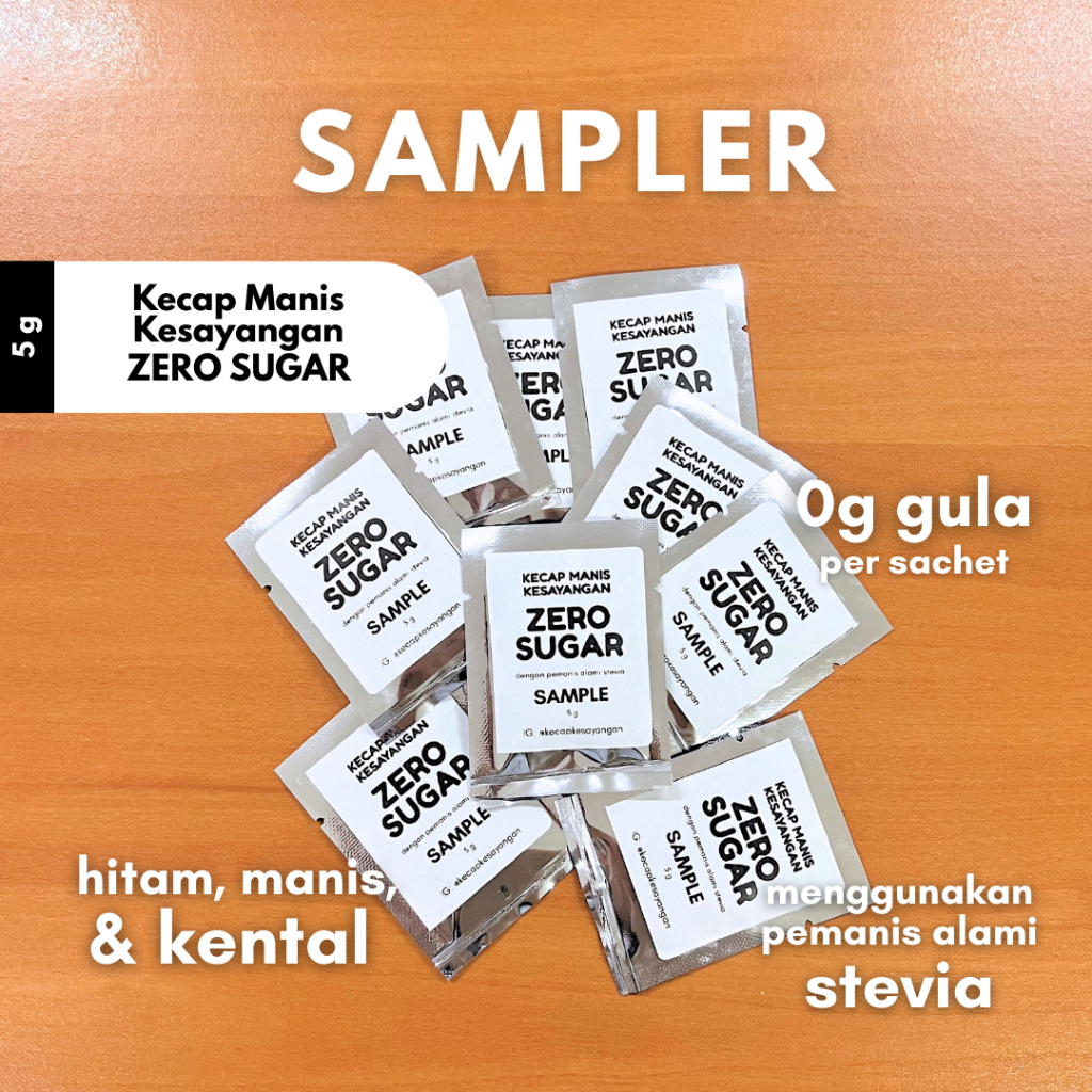 

Kecap Manis Kesayangan Zero Sugar Sample 5g - Bebas Gula, Rendah Kalori, Sehat & Diabet Friendly