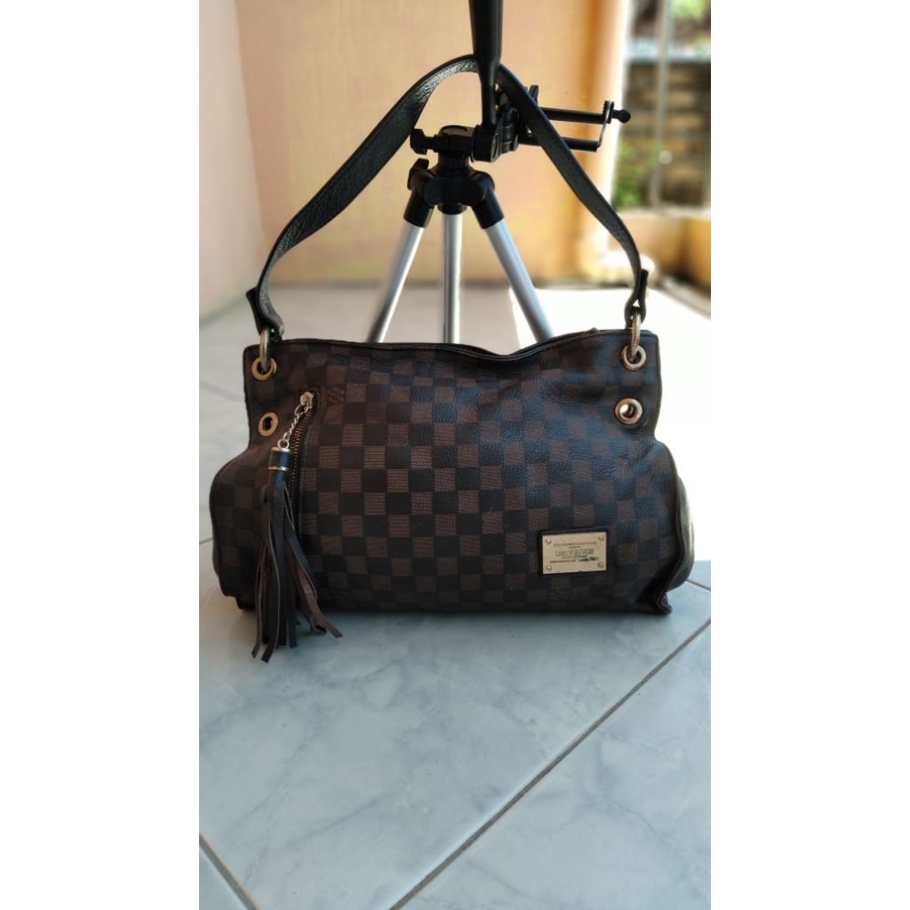 tas kulit wanita coklat