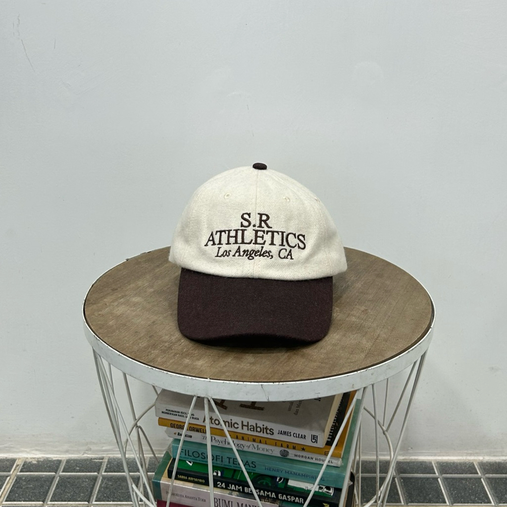 SPORTY AND RICH SR ATHLETICS WOOL CAP CREAM