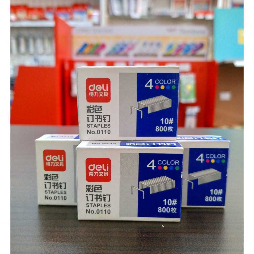 

Staples Deli / Isi Stapler 4 Warna Merk Deli