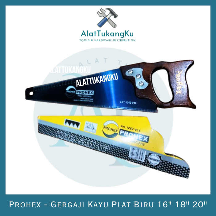 Prohex Gergaji Kayu Plat Biru / Gergaji Tangan / Gergaji Potong Kayu Lengkap Ukuran