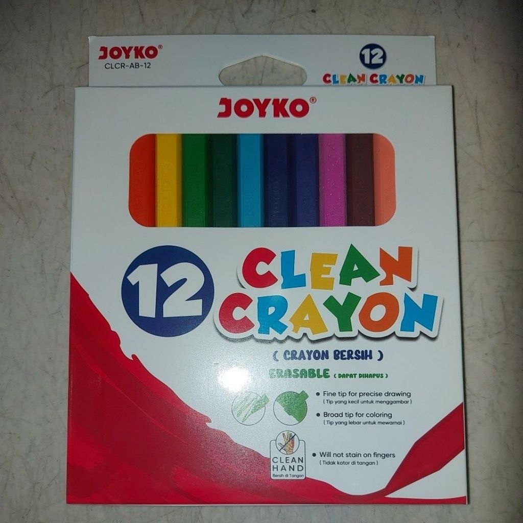 

Clean Crayon CLCR-AB-12 12 Colour Joyko