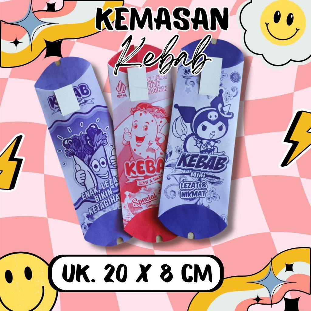 

Bungkus kebab Mini 1 pcs bahan tebal ukuran 20 x 8 cm tahan minyak