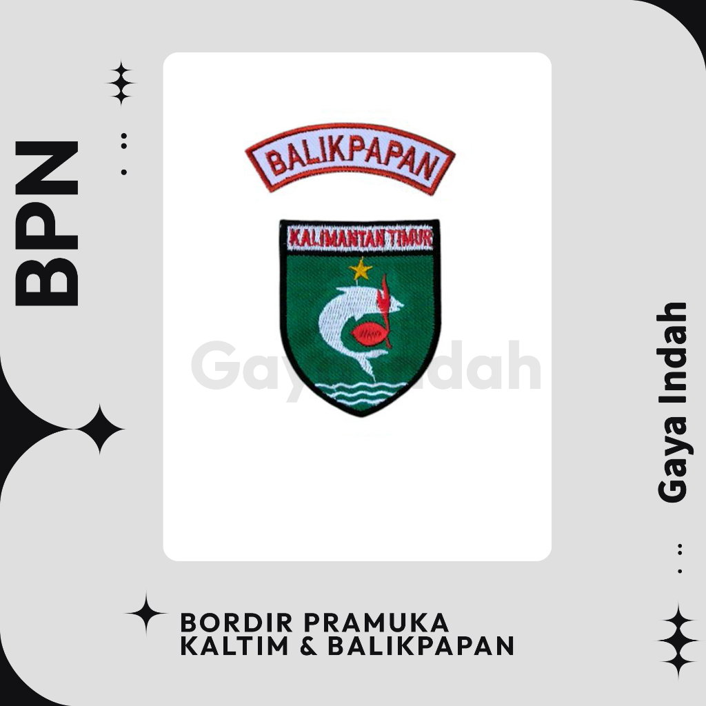 Bordir logo pramuka Kalimantan timur
