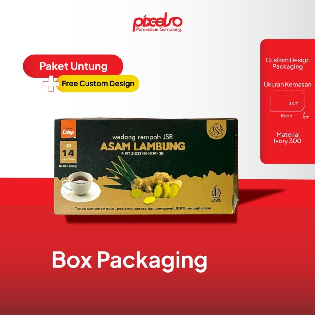 

Packaging box custom snack skincare UMKM by cetakpixelso