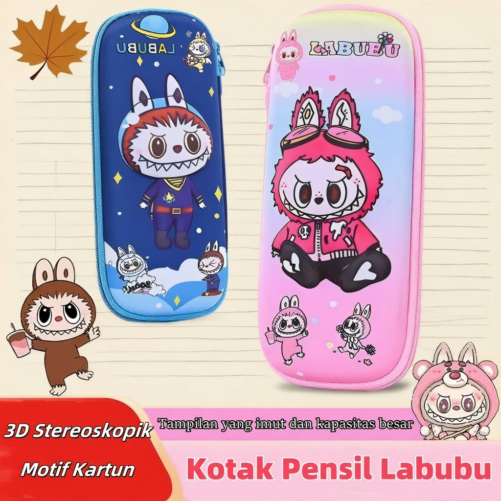 

Tempat Labubu Kotak Pensil Kartun 3D Lucu Imut Cocok Untuk Siswa Sekolah Dasar