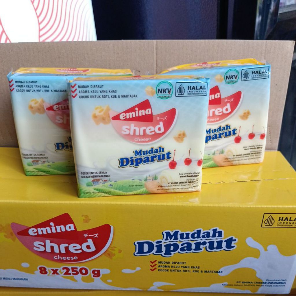 

Keju Emina Shred Mudah Di Parut 250gr #VazaBasicStore