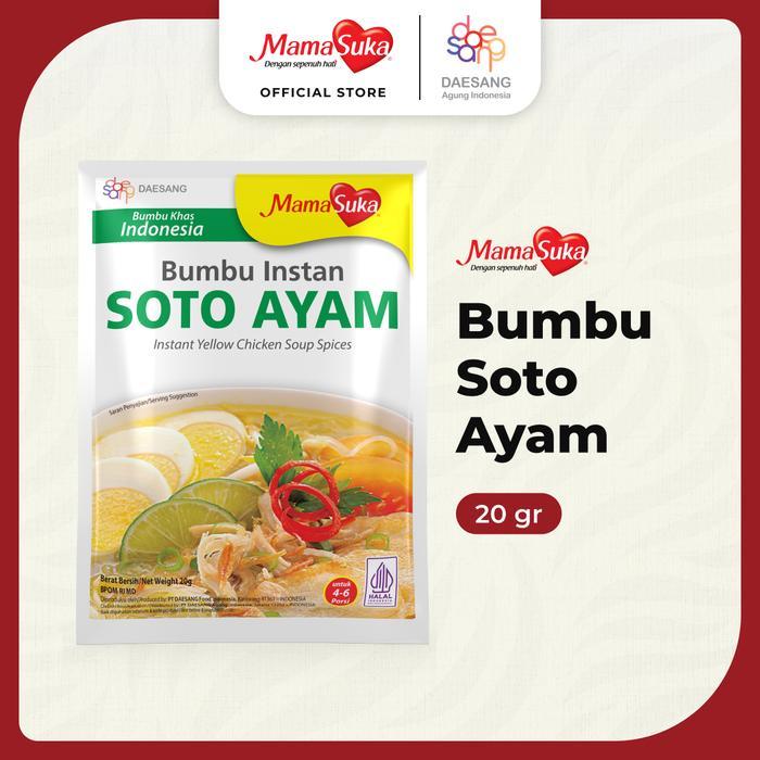 

MamaSuka - Bumbu Instan Soto Ayam 20gr (Harga 1 Pak = 20pcs)