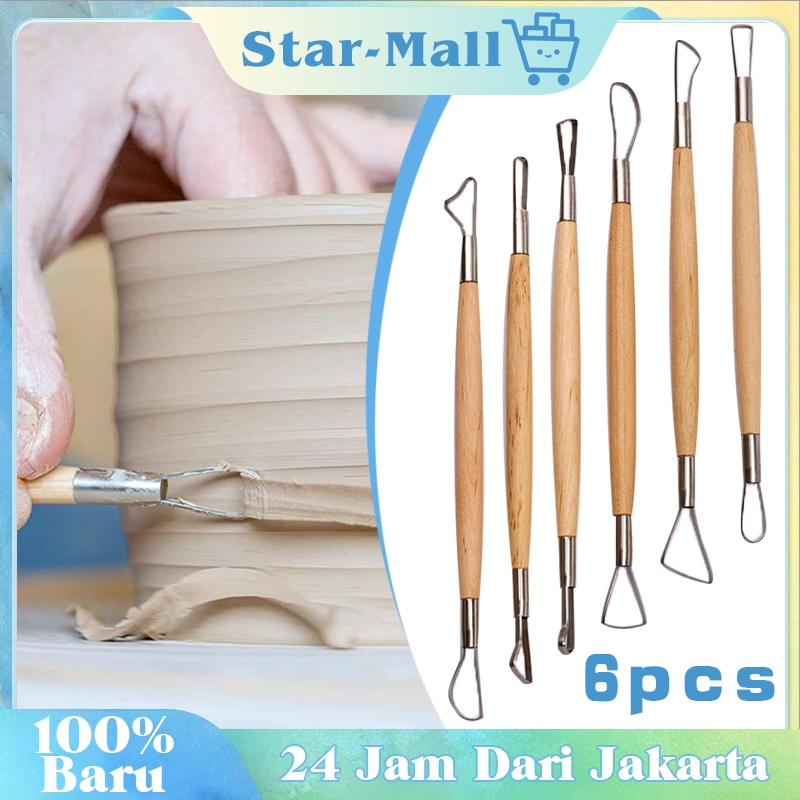 

6Pcs Pottery Tools Carving Tools Pahat Seni Patung Alat Ukir Tanah Liat Modelling