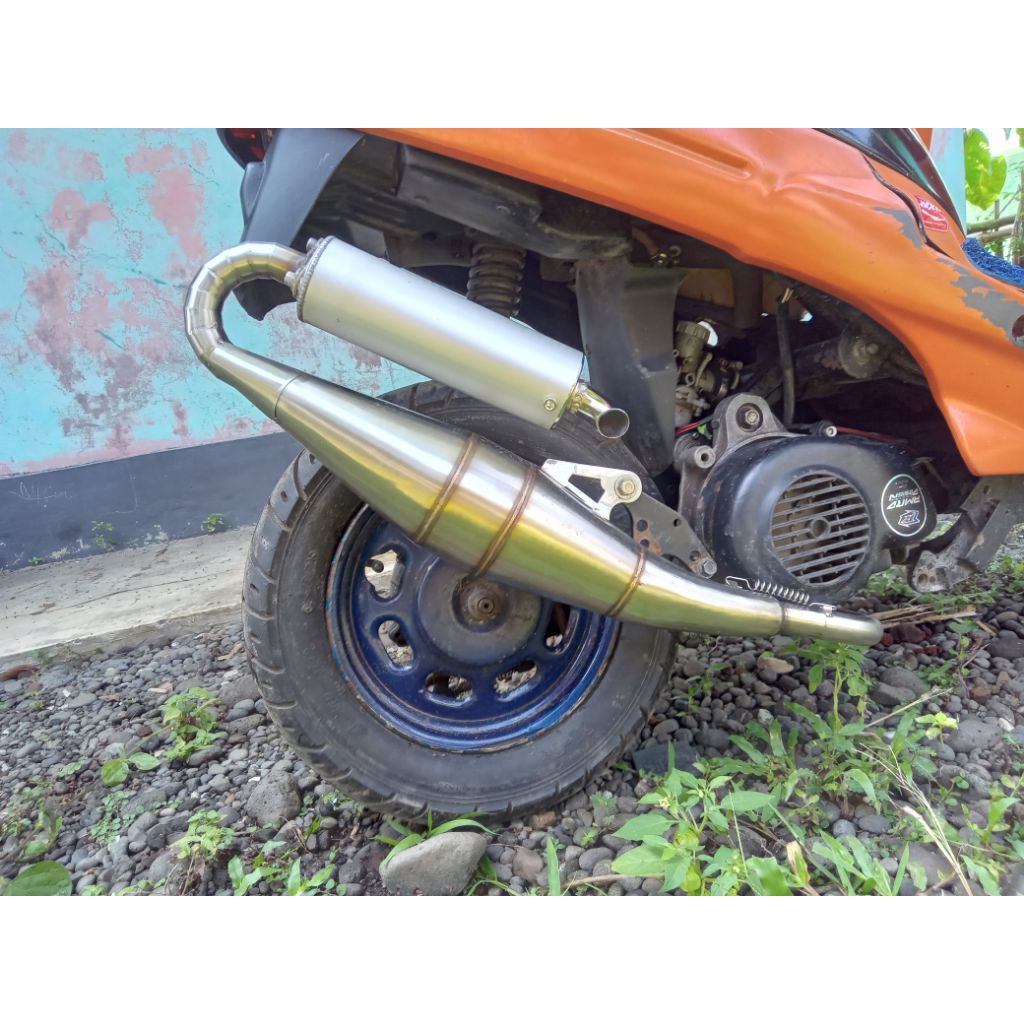 knalpot Sanex, Malika,hussar stenless Original MOC MUFFLER