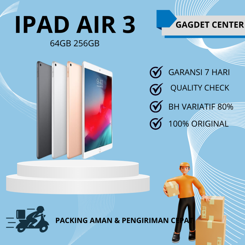 iPad Air 3 64GB 256GB Wifi Only Second Original Fullset | GADGET CENTER