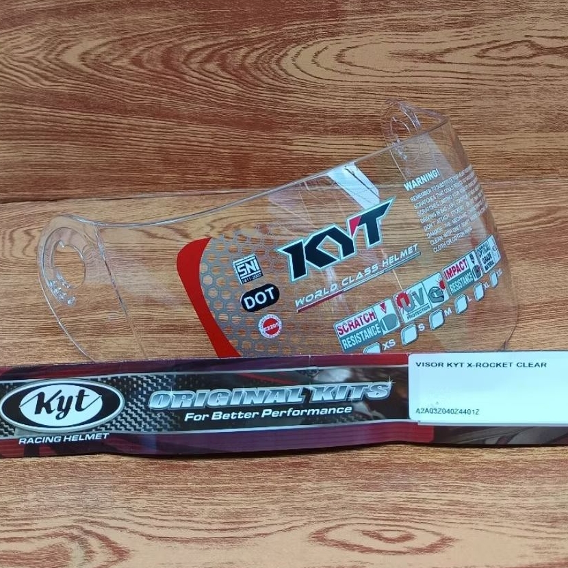 Kaca helm kyt x rocket clear original