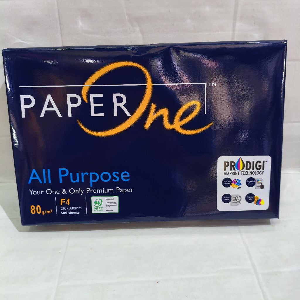 

KERTAS HVS PAPER ONE F4 80gsm 500lembar / rim