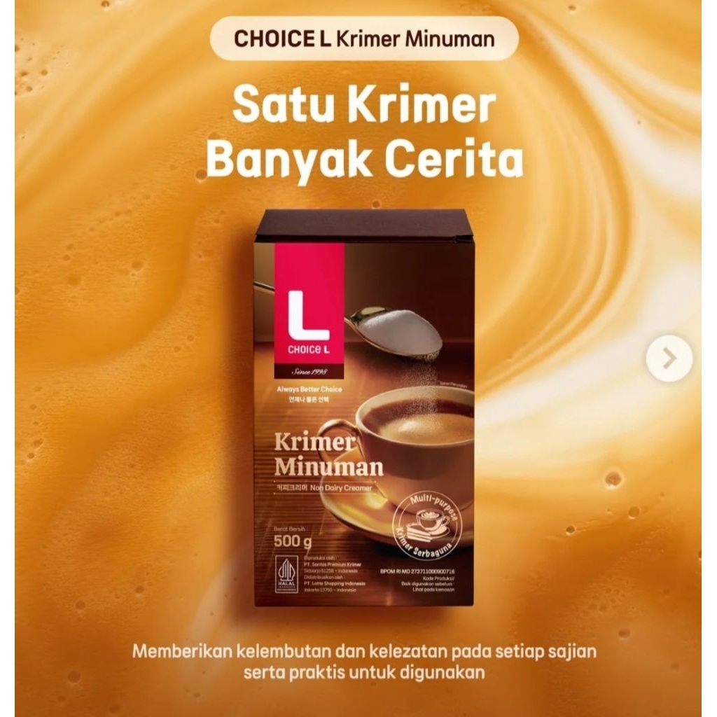 

Choice L krimer Minuman 500gram