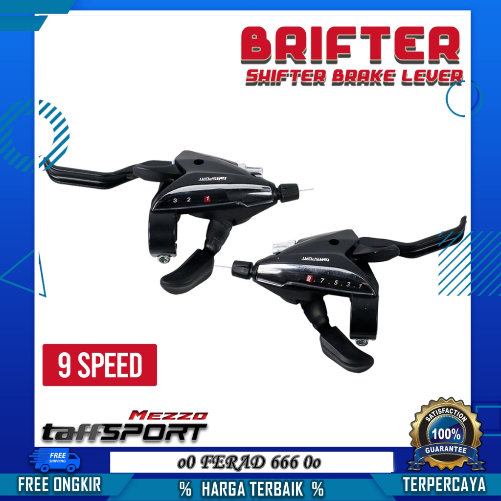 Brifter Shifter Brake Lever 7/8/9 Speed Sepasang L/R