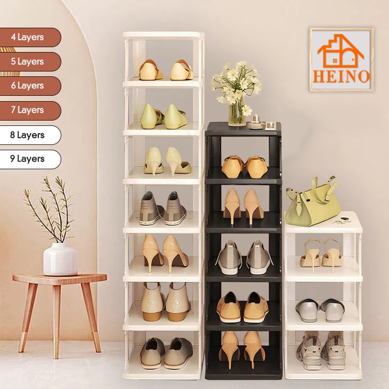Pru - HEINO Rak Sepatu 9 Susun Plastik / Rak Sepatu Plastik / Rak Serbaa Rak Sepatu Tertutup Sepatu