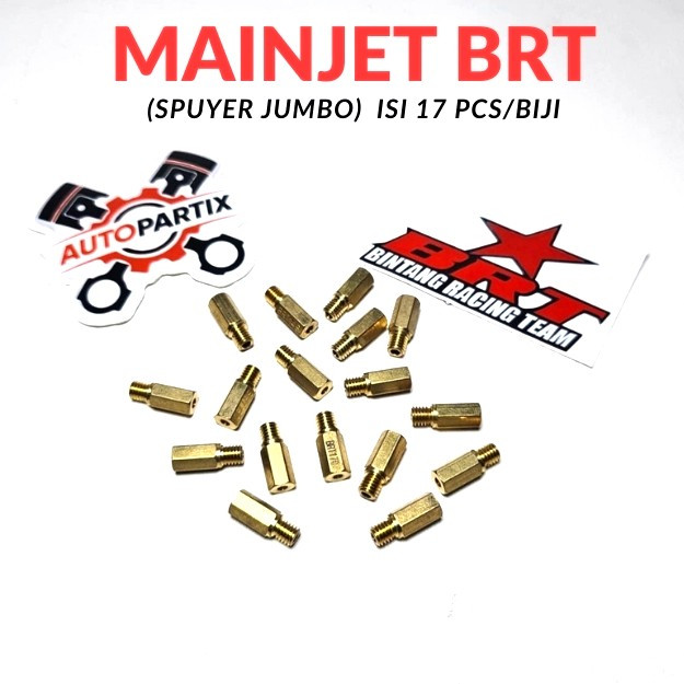 MAINJET KARBU BRT Spuyer Jumbo PWK SF PE BRT Main Jet Jumbo 2TAK 4TAK Karburator 2 TAK 4 TAK 17 PCS
