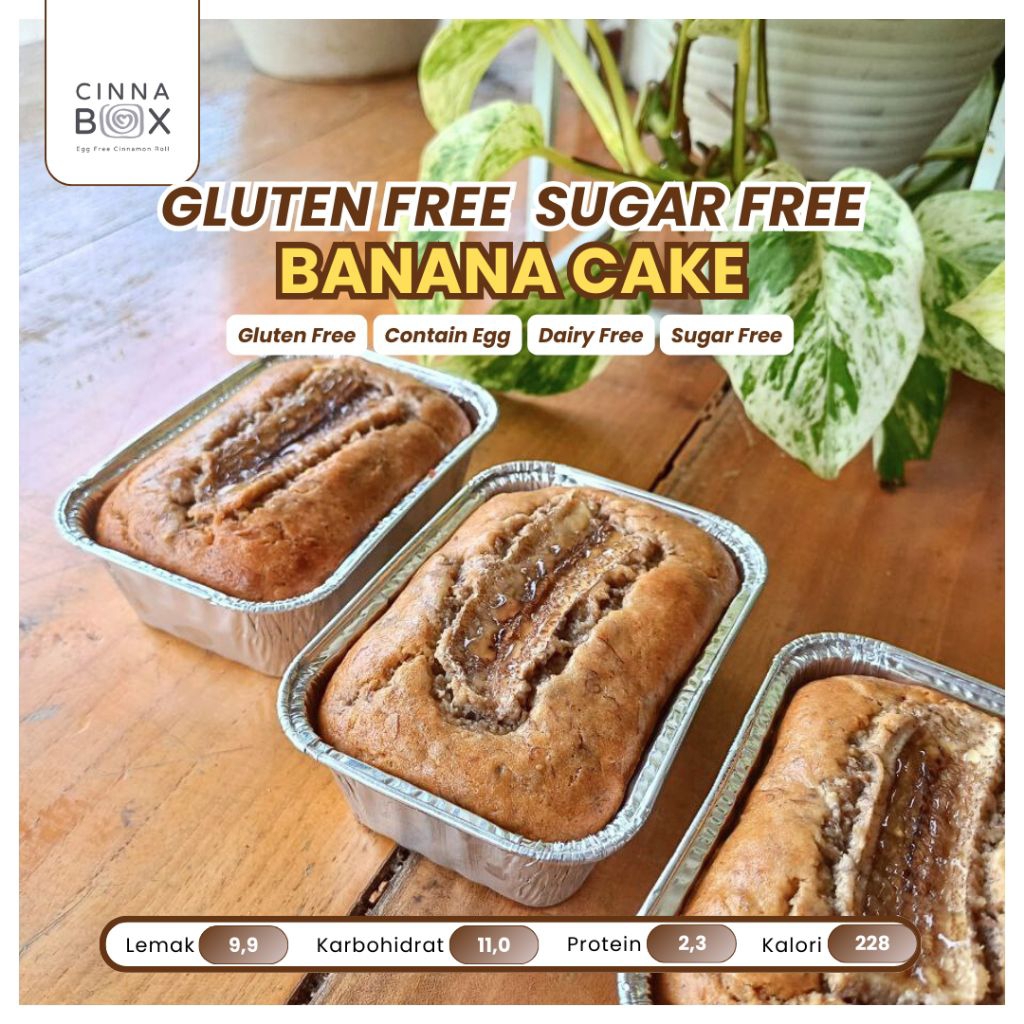 

Gluten Free Sugar Free Banana Personal Cake