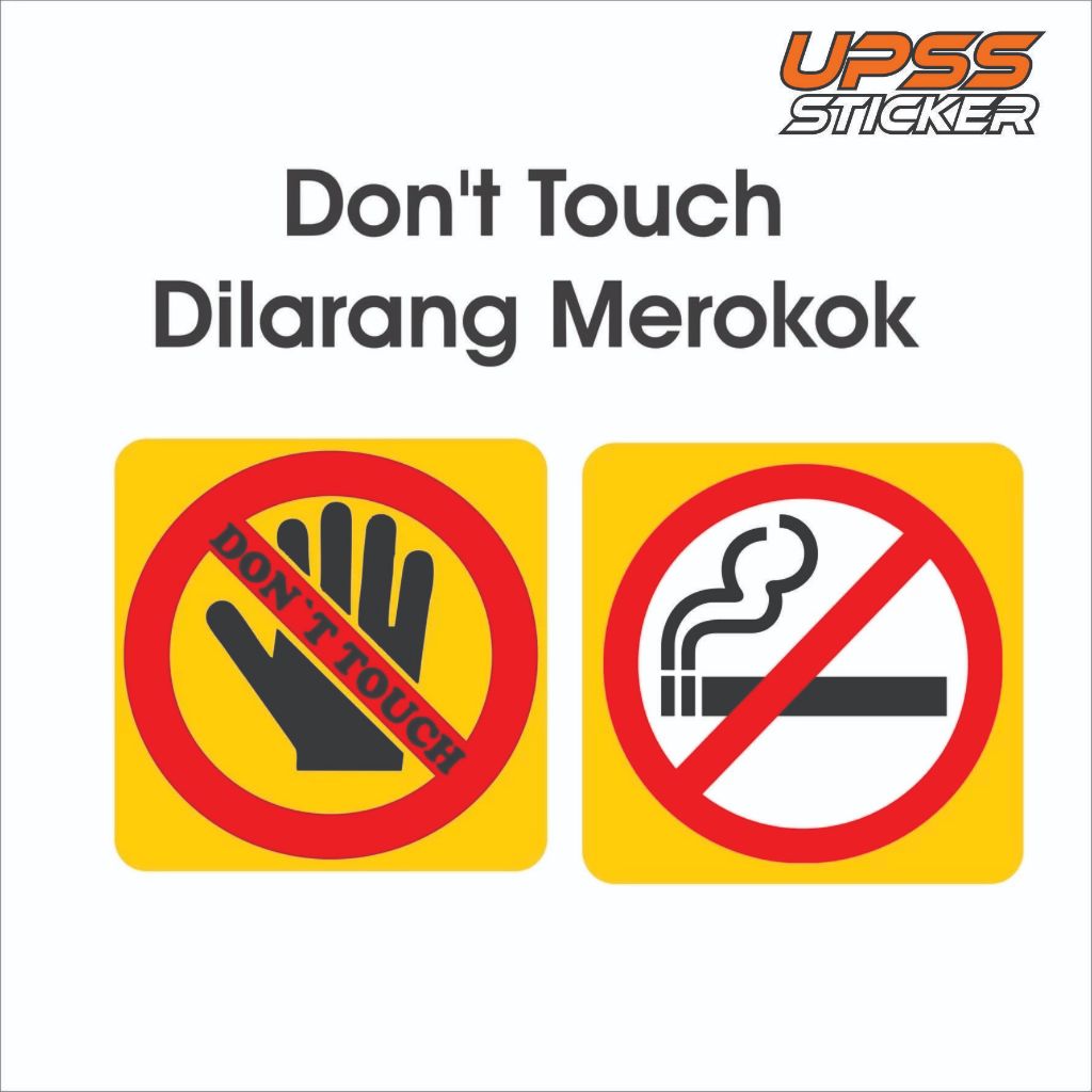 

stiker Dilarang Merokok Dont Touch