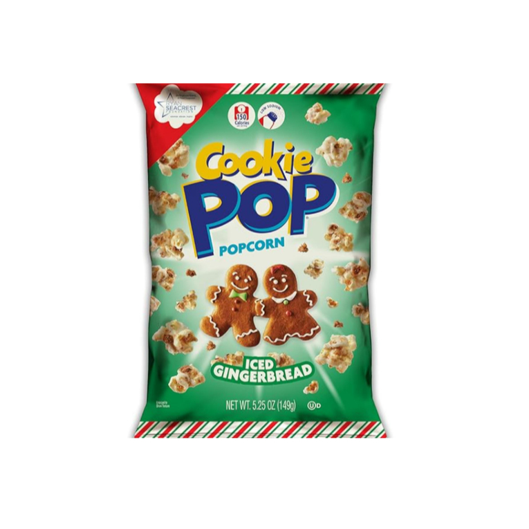 

COOKIE POP Iced Gingerbread Cookie Coated Popcorn