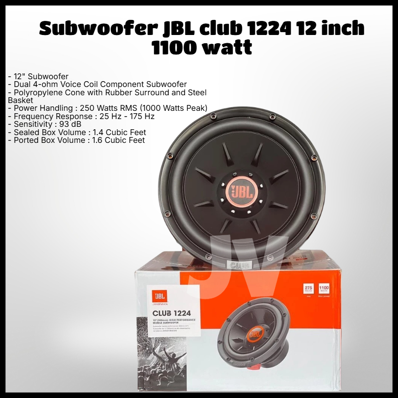 Subwoofer JBL club 1224 12 inch 1100 watt