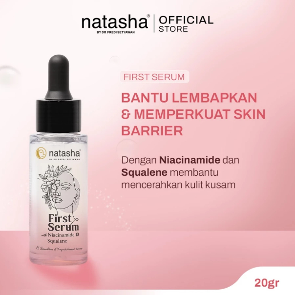 NATASHA SKINCARE FIRST SERUM - Serum glowing, Serum Unggulan PENCERAH KULIT WAJAH