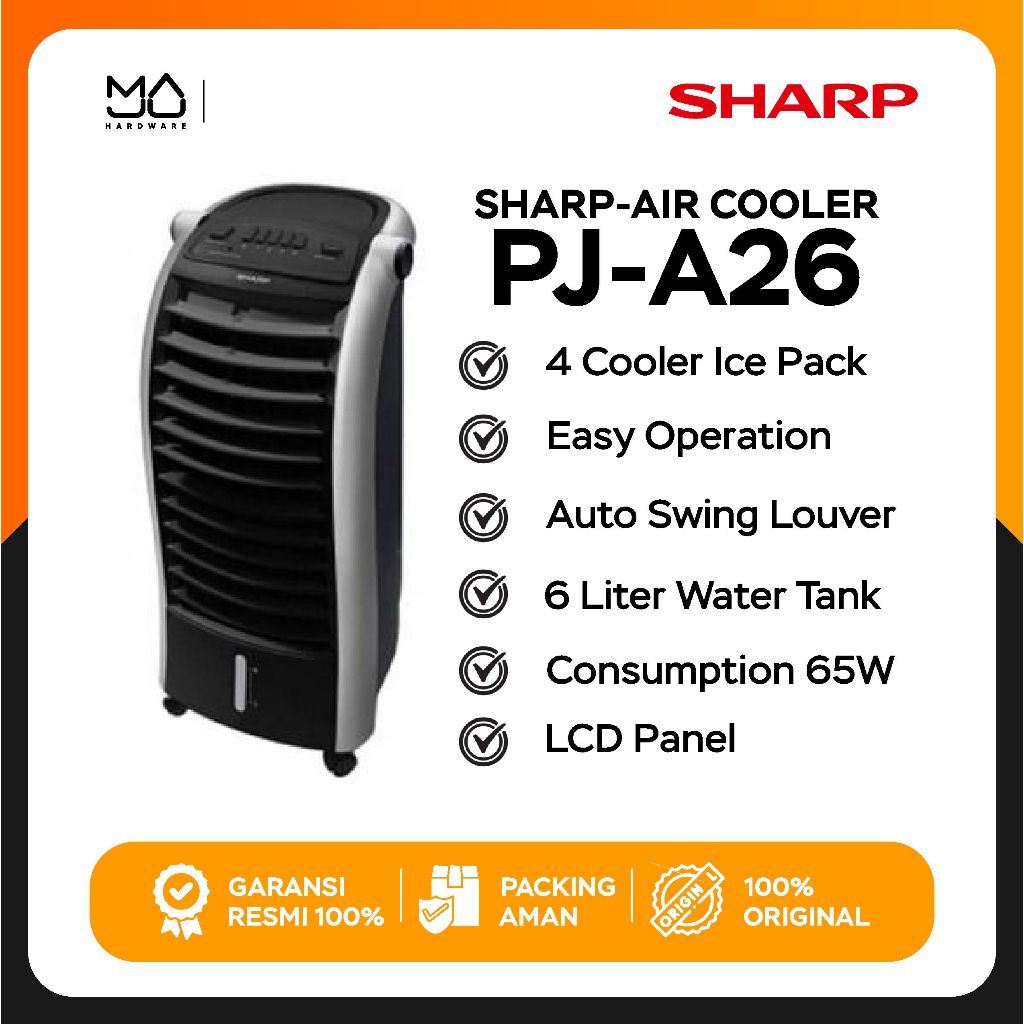 Air Cooler Sharp PJ A26 MY PJ-A26MY-B AC Portable PJ A 26 - Garansi Resmi