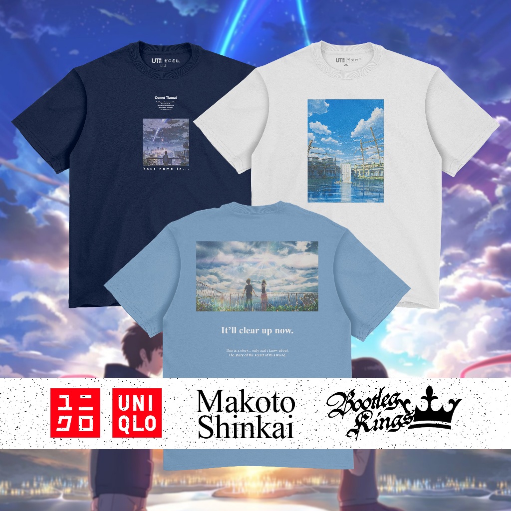 [HOT] UNIQLO X MAKOTO SHINKAI UT GRAPHIC T-SHIRT | MATERIAL 24s COTTON COMBED ASLI | SABLON PREMIUM 