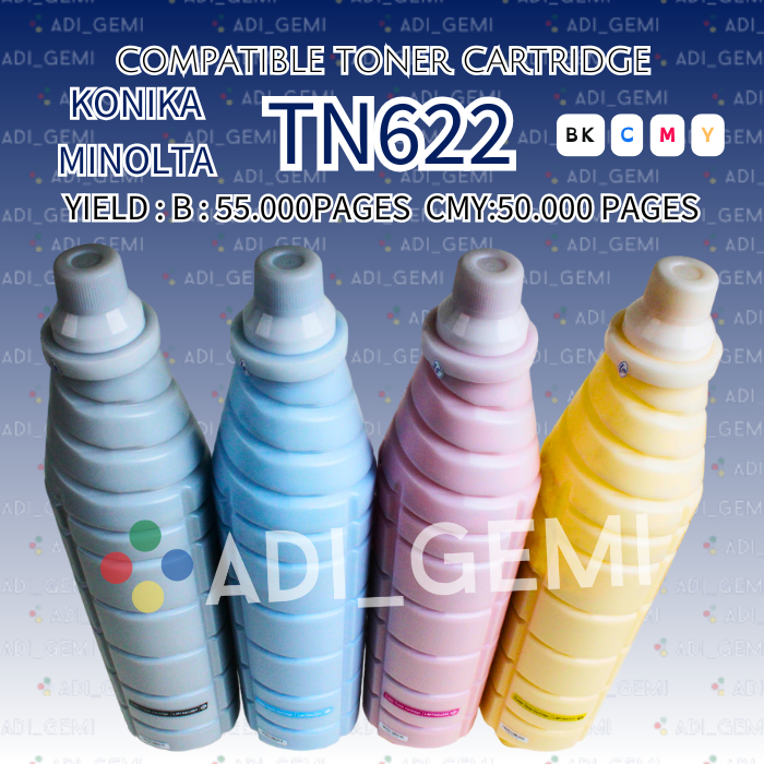 Compatible Toner Cartridge Konika Minolta TN-622 TN 622 TN622 - BIZHUB PRO  C1085 C1100 C6085