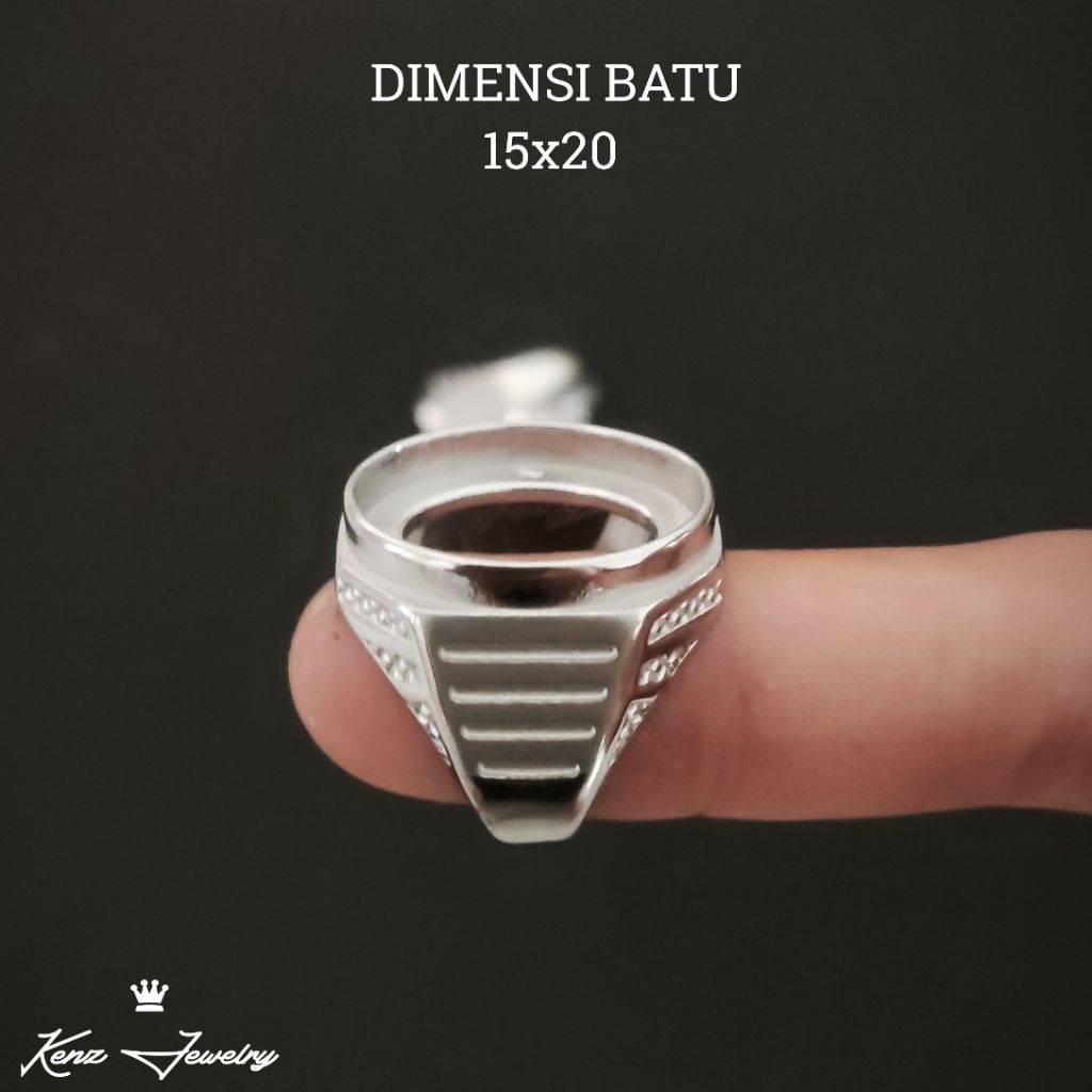 Emban Cincin Ring Titanium 15x20 Keren