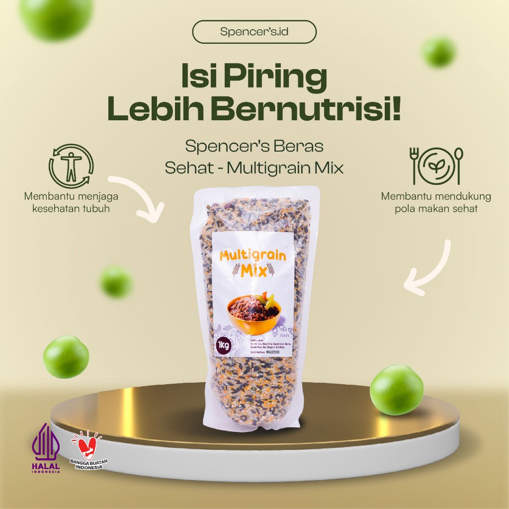 

Spencer's Beras Sehat Multigrain Mix Campuran Beras Kacang Kaya Serat Rendah Lemak Antioksidan