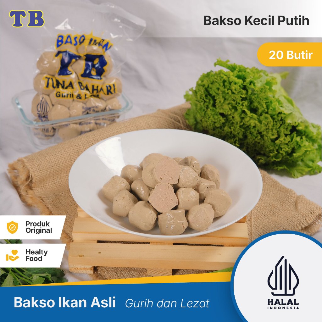 Bakso Ikan Tuna Kecil Polos Putih (270gr 20Butir) Frozen Food