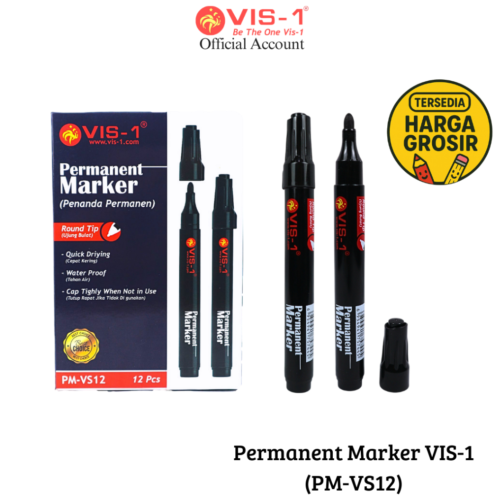 

VIS-1 Spidol Papan PMVS-12 / Permanent Marker / Spidol Permanen