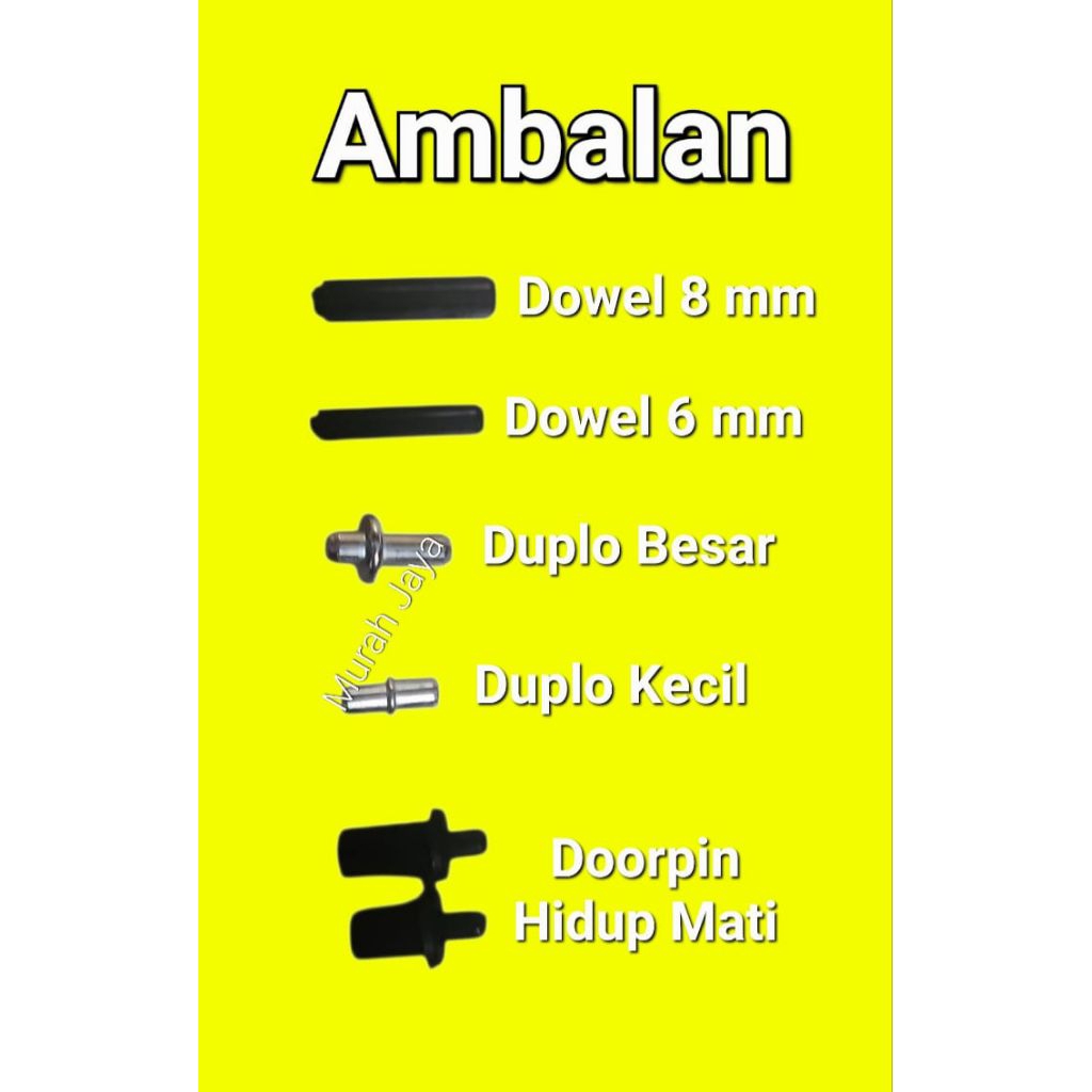 [Per Bungkus] Ambalan Lemari DOORPIN,DUPLO,DOWEL PLASTIK