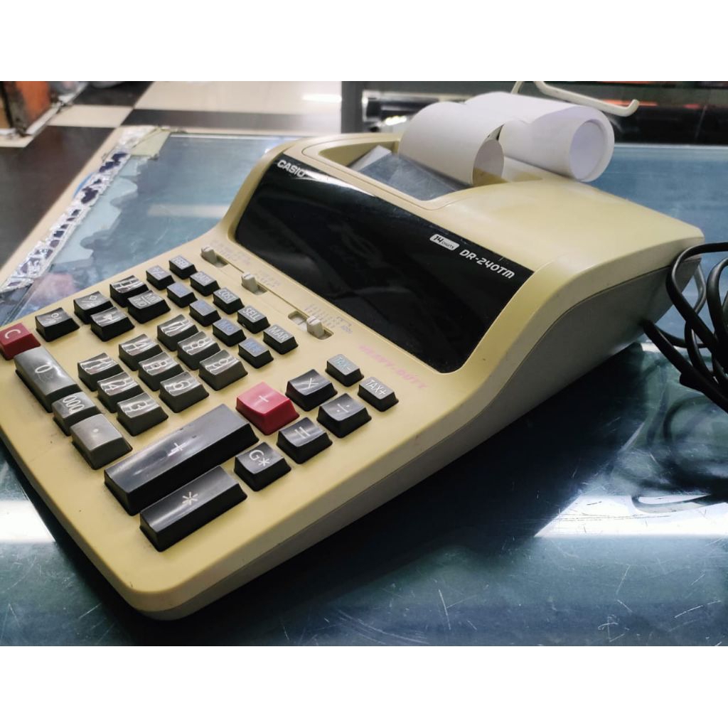

Kalkulator Casio dr240tm kalkulator kasir struk printing second/kalkulator casio dr240tm