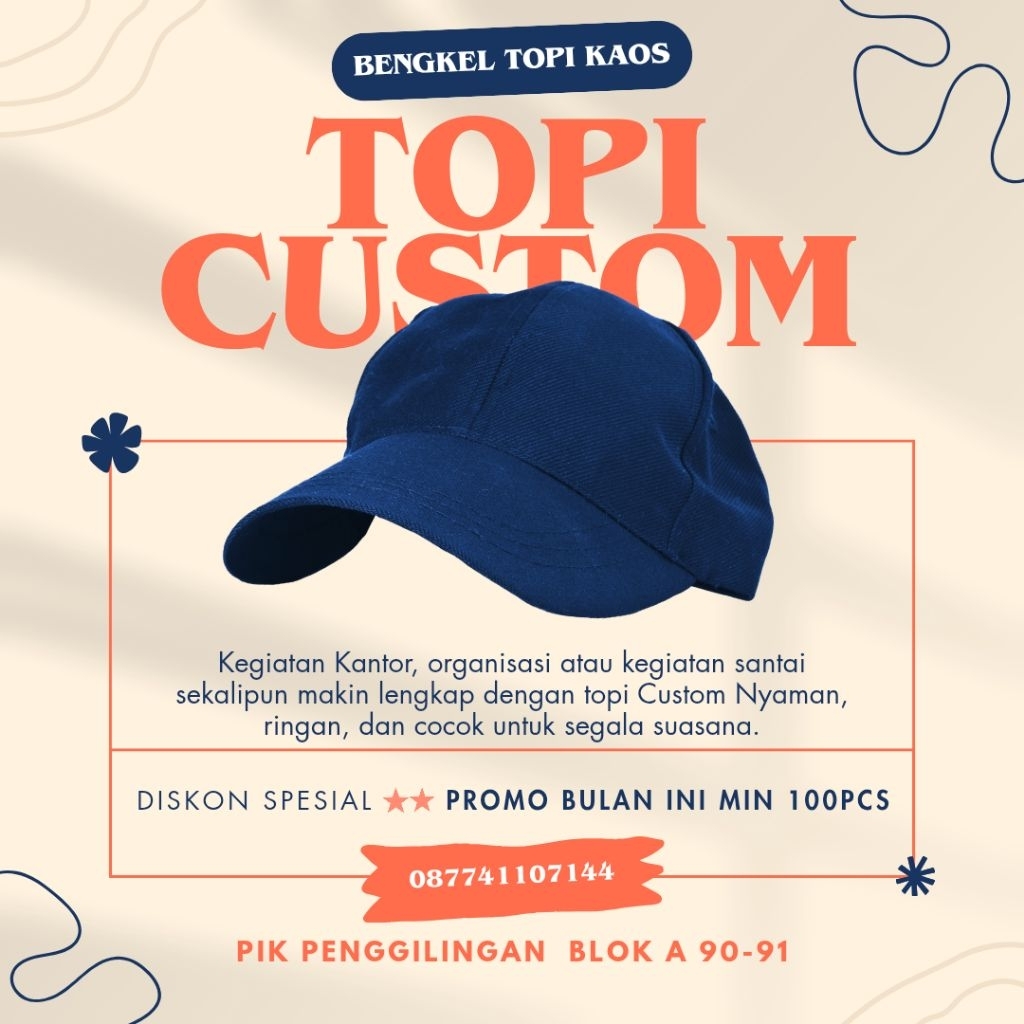 Topi Custom Premium