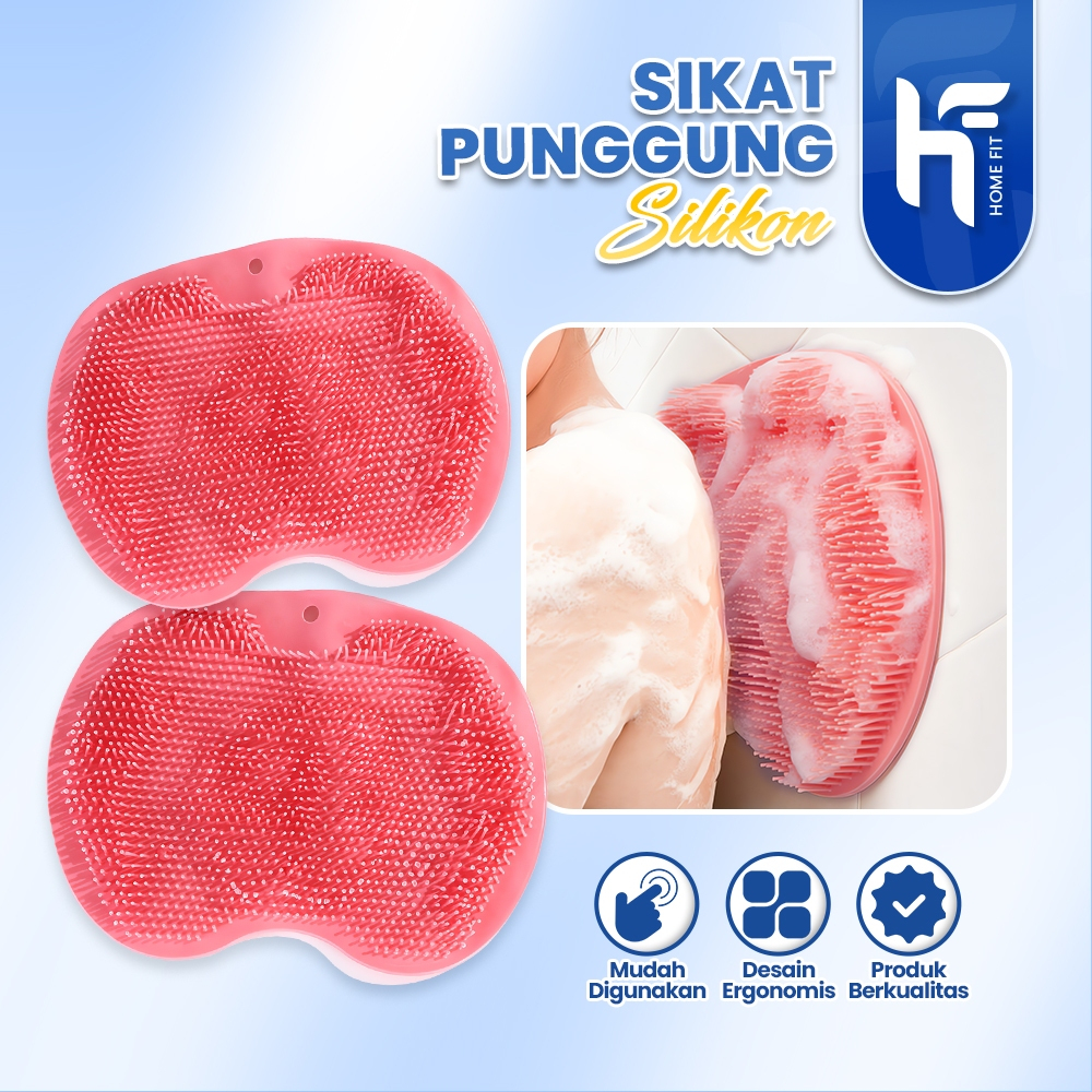 Sikat Gosok Pembersih Punggung Alat Pijat Kaki Silikon Body Scrubber Tempel Dinding Anti Daki