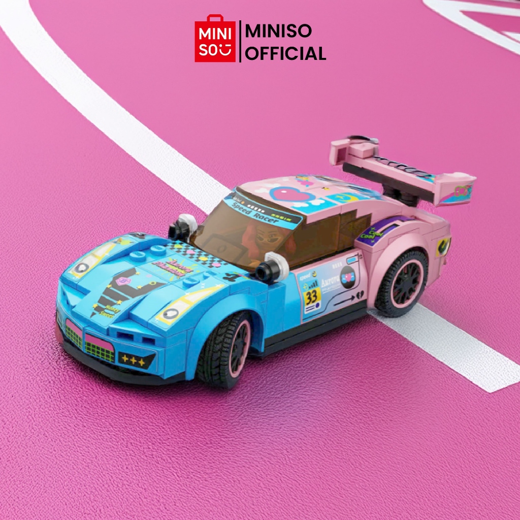 Miniso Blok Bangunan Building Blocks 3-in-1 Building Block Racing Car Series Mainan Edukasi Anak