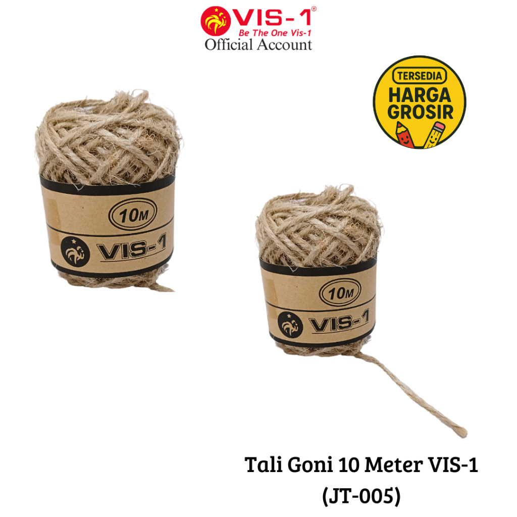 

VIS-1 - Tali Goni JT-005 / Tali Rami / Jute Ribbon / Tali Vintage / Aksesoris / Craft panjang 10M